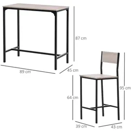 Homcom Bar-Set, BxH: 45 x 87 cm rund -