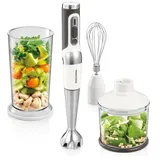 TESCOMA GrandCHEF - Handmixer / Akkumixer / Stabmixer mit Zubehör - Grau