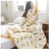 HOXMOMA Lazy Quilt mit Ärmeln, multifunktionales, verdicktes, warmes Cape, abnehmbare Winterdecke, Bettdecke mit Sofa für Frauen und Männer,a,180 * 220cm