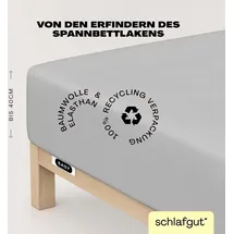 schlafgut Easy Jersey Elasthan Boxspring 90 x 200 - 100 x 220 cm gray light