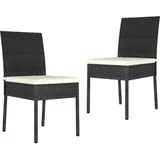 vidaXL Gartenstuhl 47,5 x 94,1 x 44,4 cm schwarz 2 St.