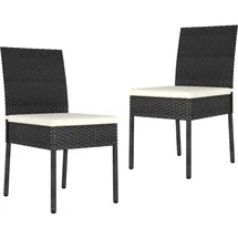 vidaXL Gartenstuhl 47,5 x 94,1 x 44,4 cm schwarz 2 St.
