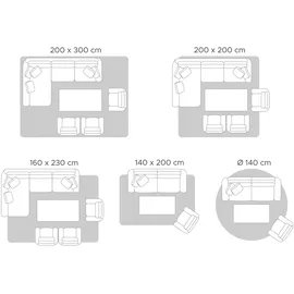 Beliani Teppich Kayabey 140 x 200 cm