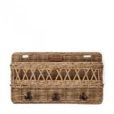 Riviera Maison Schlüsselbrett & Briefhalter, Organizer, Schlüsseln Briefen, Wanddekoration, handgemacht - Hold My Keys Holder - Peddigrohr, Rattan - Braun - (LxBxH) 35x6x20 cm