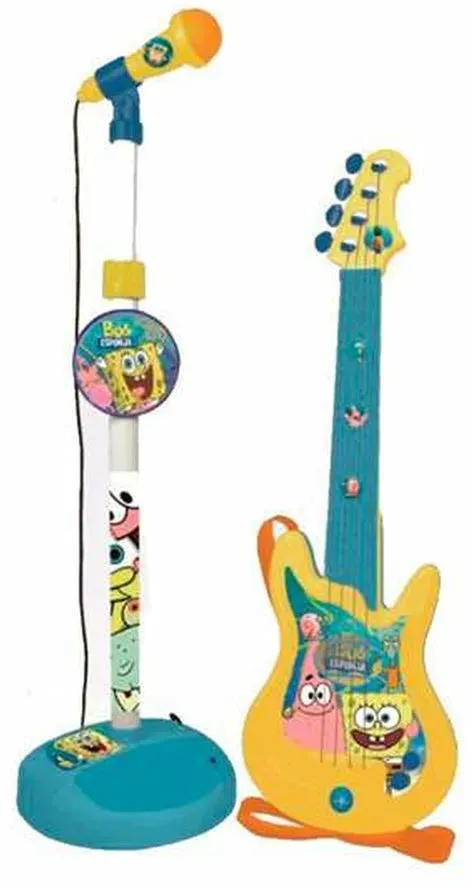 Kindergitarre Spongebob Karaoke Mikrofon