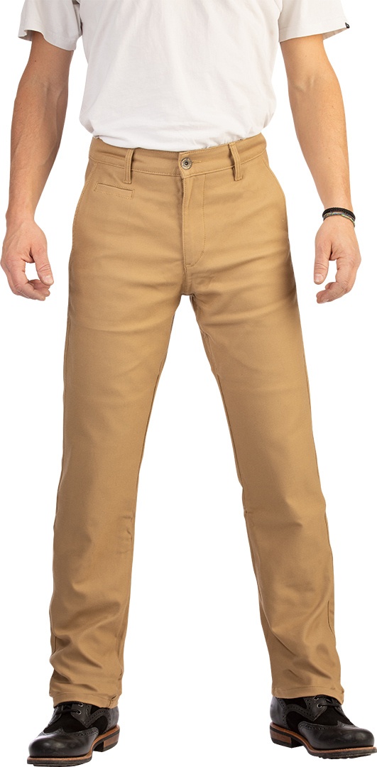 Rokker Sand Chino Motorfiets textiel broek, beige, 36 Voorman