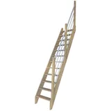 starwood treppen Raumspartreppe 2000/3000 61 cm Fichtenholz/Edelstahl