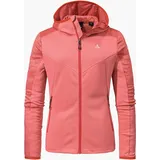 Schöffel Fleece Hoody Svardalen L, schnell trocknende Fleecejacke mit Kapuze, funktionaler Outdoor Hoody, mit Reißverschluss-Taschen und elastischem Saum, clasping rose, 44