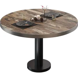 GGM Möbel Bistro Loungetisch Ø 80 x 38,5 cm Schwarz