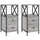 vidaXL Nachtschrank 2 Stk. 34 x 35,5 x 70 cm Grau
