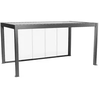 Biohort Glasschiebewand 5 m quarzgrau