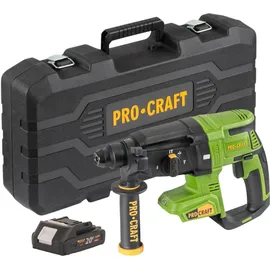PROCRAFT PHA40bb-c Akku Bohrhammer 20 V 2,6 J SDS plus + 1x Akku 2,0 Ah + Koffer
