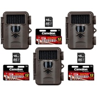 DÖRR Snapshot Mini Black 30MP 4K Komplettset | Überwachungskamera - Wildkamera - Fotofalle - 30MP - Ultra HD 4K Videos - 940nm IR LEDs - Black LEDs | für den Innen- und Außenbereich (3er Starter-Kit)