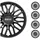 Sparco Radkappen Radzierblenden Sparco Roma 16" Zoll Auto Abdeckung Set Grau Schwarz 4X