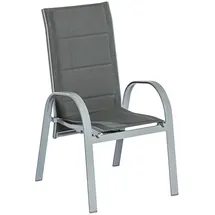 Merxx Amalfi Stapelsessel 2er-Set Gasdruck Silber-Anthrazit