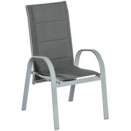 Merxx Amalfi Stapelsessel 2er-Set Gasdruck Silber-Anthrazit
