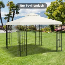 Outsunny Ersatzdach für Pavillon 3x3 300 x 18 x 300 cm Cremeweiß
