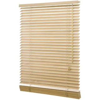 Ventanara® Holzjalousie 35mm Holz Jalousie Jalousette Echtholz (180 x 160 cm, Natur)