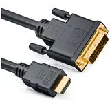 deleyCON 1m DVI-Kabel Schwarz