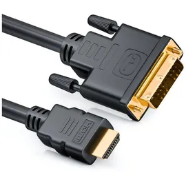 deleyCON 1m DVI-Kabel Schwarz