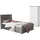 OTTO home Jugendzimmer-Set OTTO HOME "Hamar-Binz", grau, Schlafzimmermöbel-Sets, Polsterbett und Kleiderschrank