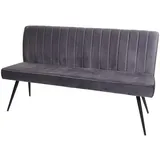 berlinlodge Sitzbank Dunkelgrau 160 x 90 x 60 cm