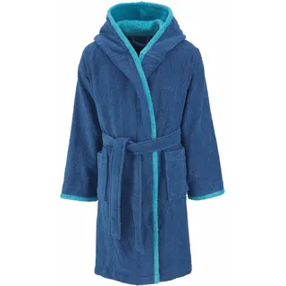 OTTO home Kinderbademantel OTTO HOME "Timo" Gr. 140, blau, L:91cm, Walkfrottee, Hausmäntel, Bademantel für Mädchen & Jungen aus 100% Baumwolle, mit Kapuze