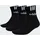adidas 3er Pack Linear Half-Crew Cushioned Socken Black/White 28-30