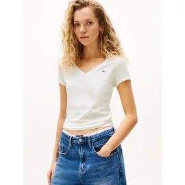 Tommy Hilfiger Tommy Jeans T-Shirt TJW 2PACK V-NECK TEE (Packung, 2-tlg., 2-er Pack) mit Logostickerei schwarz M (38)