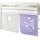 Livetastic Hochbett Malte 90 x 200 cm Kiefer massiv weiß flieder