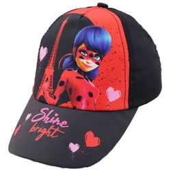 Miraculous – Ladybug Baseball Cap Mädchen Basecap Gr. 52 bis 56, Rot oder Schwarz schwarz 52