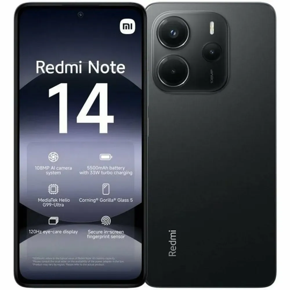 Smartphone Xiaomi Redmi Note 14 Octa Core 6 GB RAM 128 GB Schwarz 6,67
