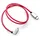 Audi Ladekabel USB-C auf Micro-USB gewinkelt rot