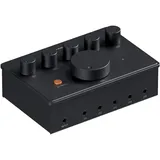 Fosi Audio PH05 5-Kanal Kopfhörer-Splitter-Verstärker, Mini-Kopfhörer-Verstärker für Musikstudio-Mixer, Audio-Sharing, Podcast-Monitor, unterstützt 16-300 Ohm hochohmige IEM mit 12V-Netzteil