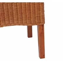 Mendler 2er-Set Esszimmerstuhl Korbstuhl Stuhl M42, Rattan ~ mit Sitzkissen