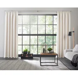 Vorhang WIRTH "Dim out" Gr. 2, beige, B:145cm H:180cm, Polyester, Gardinen