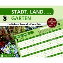 Singliesel Stadt, Land, Garten – Stadt Land Fluss Spielblock mit Fragen & Themen für Gartenfreunde | Lustiges Spiel für Familie & Freunde | Geschenkidee