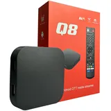 BOXPUT Android TV Box, Smart TV Box, Q8 4GB RAM + 32GB ROM Streaming Box, Android 11.0, 4K WiFi2.4G/5G, BT5.0, Voice Assistant, Screen Mirror, HD Smart TV Box, Bluetooth Internet TV Box