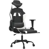 vidaXL Gaming-Stuhl Schwarz und Weiß für PC