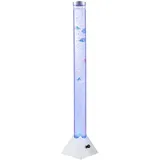 GLOBO Wassersäule Kunststoff klar, 5x Deko-Fische, H 120 cm
