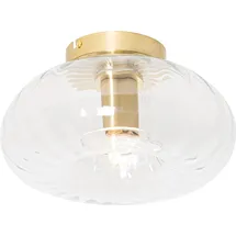 QAZQA - Art-Deco-Deckenleuchte Gold mit Glas - Ayesha