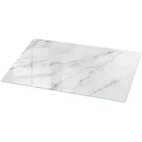 Tulup Tischplatte, Weiß, Grau, Glas, 120x60x0.4 cm, Esszimmer, Tische,