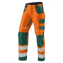 Warnschutz Sommerhose "REFLECTIQ" - 90 - orange/moosgrün
