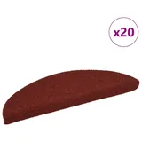 vidaXL Stufenmatten Selbstklebend 20 Stk. Rot 56x17x3 cm