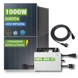 ACTMIT Solaranlage 1000W Balkonkraftwerk mit speicher & Hoymiles WIFI Wechselrichter 800W, Mono kristallin Bifazial, (Mit Anker Solarspeicher)