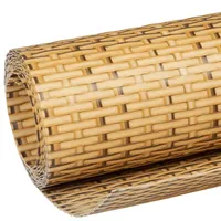 vidaXL Balkon-Sichtschutz Hellbraun 400x90 cm Poly Rattan