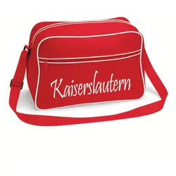 multifanshop Retrotasche - Kaiserslautern - Schriftzug - Druck weiß - Tasche