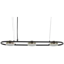 Beliani Mali 3-flg. oval schwarz / messing