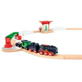 BRIO Batterie-Dampflok Weihnachts-Set (63601400)