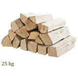 Flameup Kaminholz Brennholz Kaminholz Holz 25 kg Ofen Kamin Kaminofen Grill Buche 33 cm, 25 kg beige